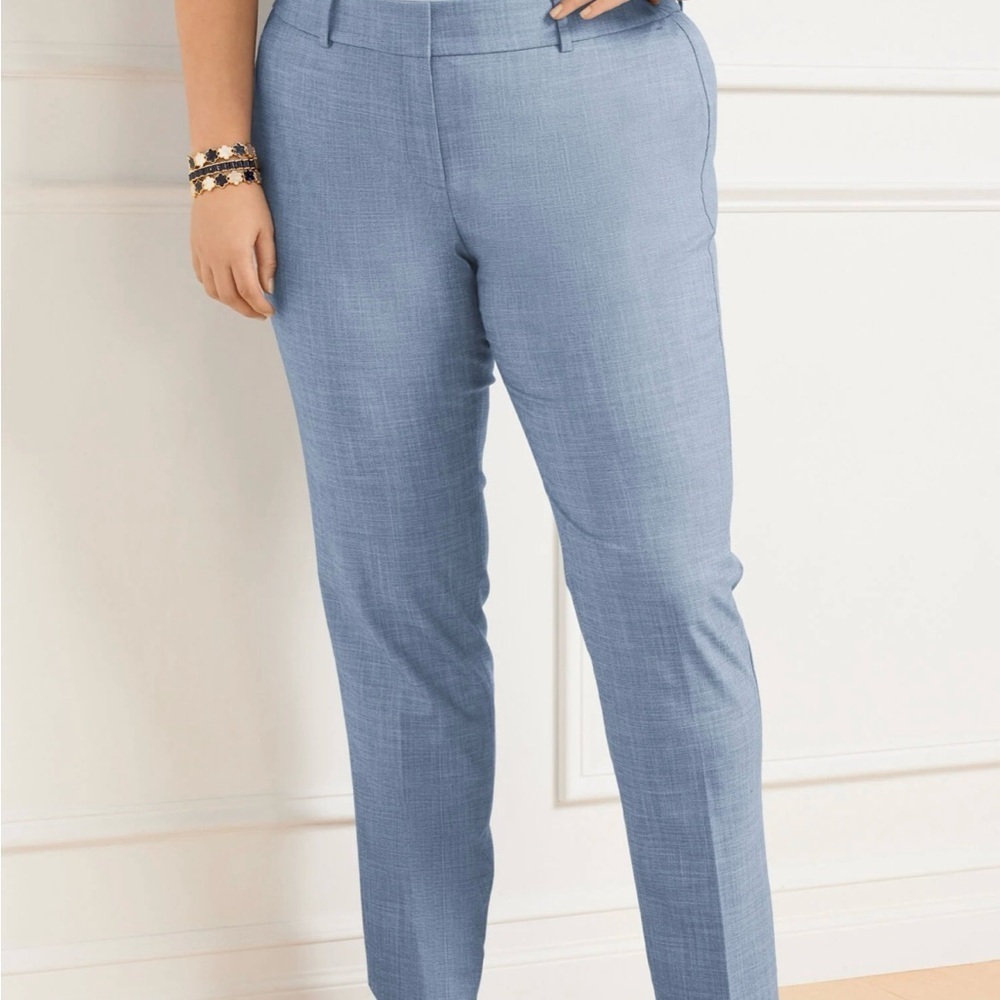 Talbots Hampshire Ankle Pants Light Blue Trouser Ankle Dress Pants 18W NWT